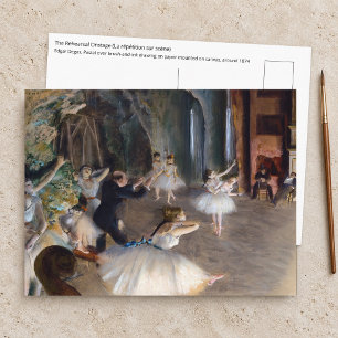 Edgar Degas - Balettens repetition på scenen Vykort