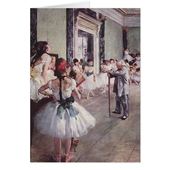 Edgar Degas balettkurs Hälsningskort (Framsidan)