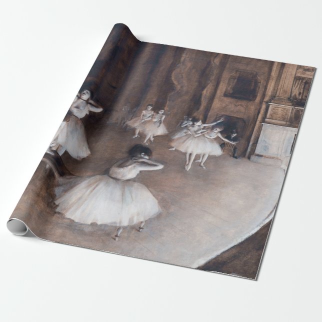 Edgar Degas - Balettrepetition på scen Presentpapper (Utrullad)