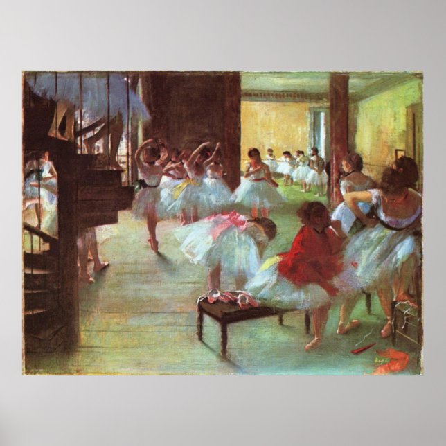 Edgar Degas - Ballet 1879-80 Shoe Stair Dancer Oil Poster (Framsidan)