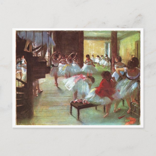 Edgar Degas - Ballet 1879-80 Shoe Stair Dancer Oil Vykort (Framsida)