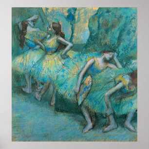 Edgar Degas - Ballet Dancers in Vingar 1900 Pastel Poster