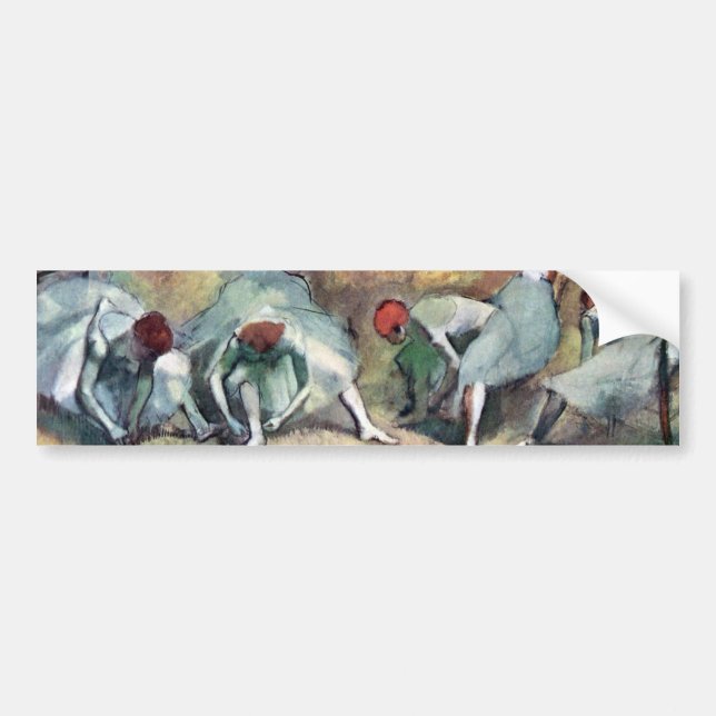 Edgar Degas - Ballet Dancers Tying Shoes Bildekal (Framsidan)
