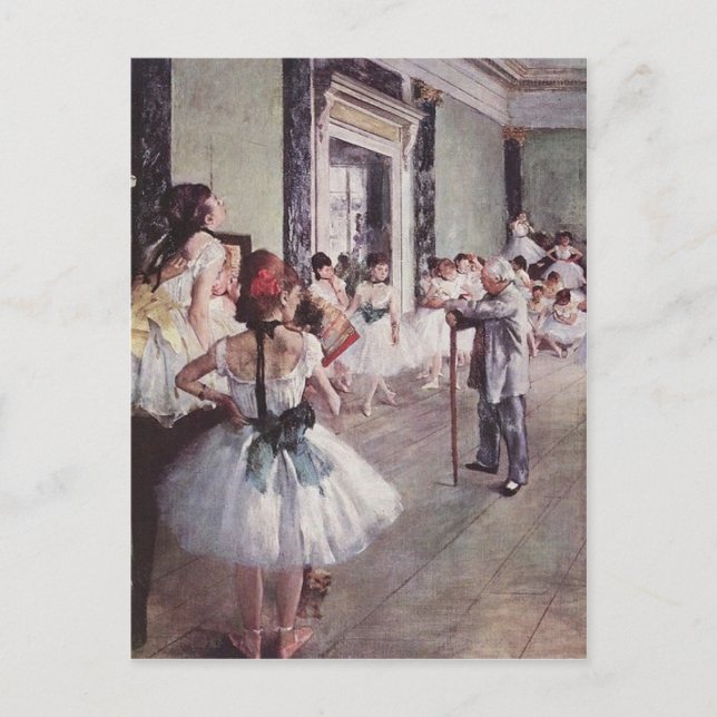 Edgar Degas Ballet Lesson Vykort (Framsida)