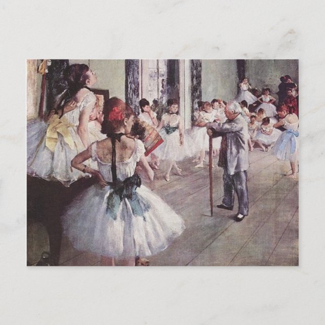 Edgar Degas Ballet Lesson Vykort (Framsida)