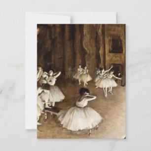 Edgar Degas - Ballet Rehears på scenen Tack Kort