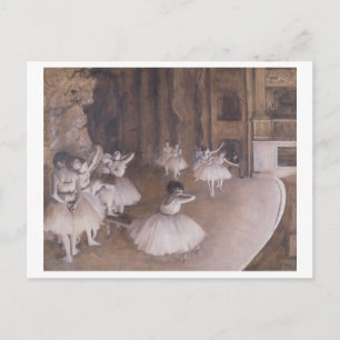 Edgar Degas Ballet Rehearsal på scenen, 1874 Vykort