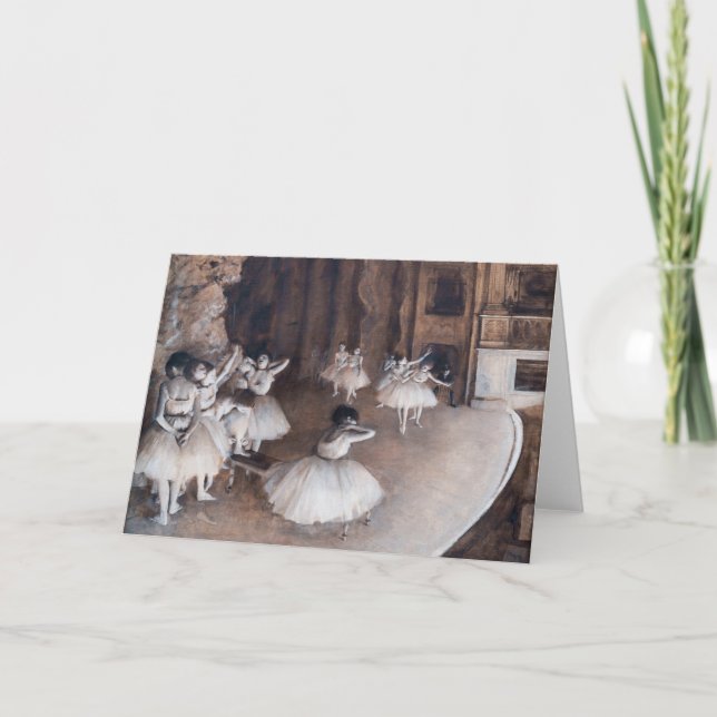 Edgar Degas - Ballet Rehearsal på Stage Kort (Framsida)