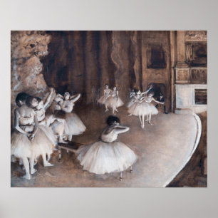 Edgar Degas - Ballet Rehearsal på Stage Poster