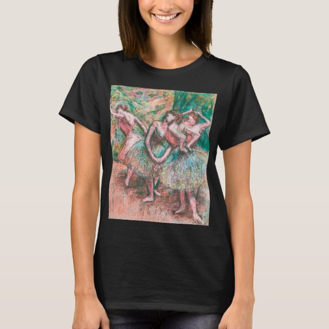 Edgar Degas Ballet Scene Impressionist Art T-Shirt (Framsida)