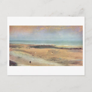 Edgar Degas - Beach @ Low Tide 1869-70 pastel Vykort
