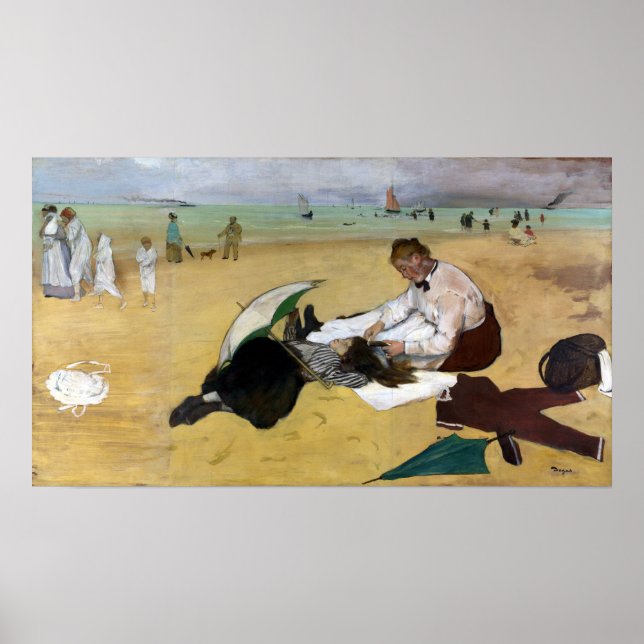 Edgar Degas Beach Scene Poster (Framsidan)