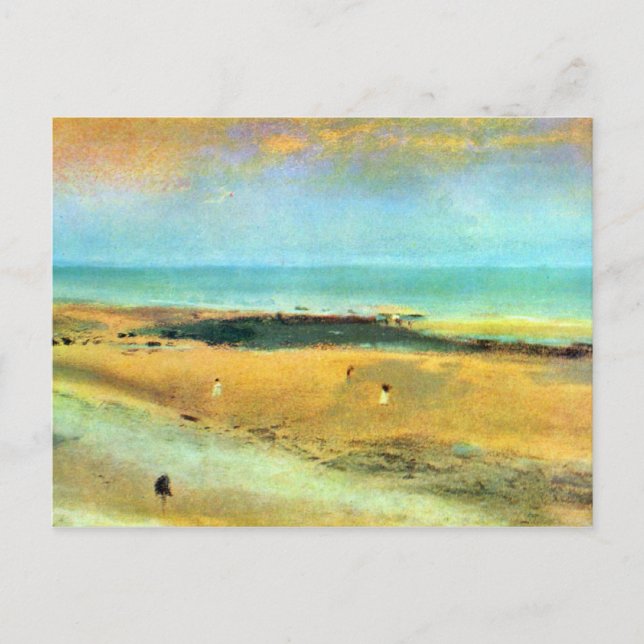 Edgar Degas - Beach vid låg tidvatten Vykort (Framsida)
