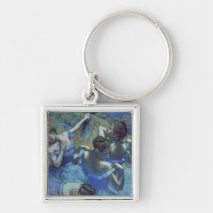 Edgar Degas Blå dansare, c.1899 Fyrkantig Silverfärgad Nyckelring