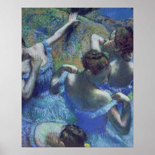 Edgar Degas | Blådansare, c.1899 Poster (Framsidan)
