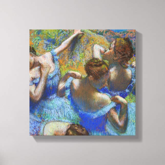 Edgar Degas - Blue Dancers Canvastryck (Framsida)