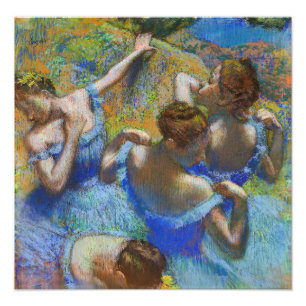 Edgar Degas - Blue Dancers Fototryck