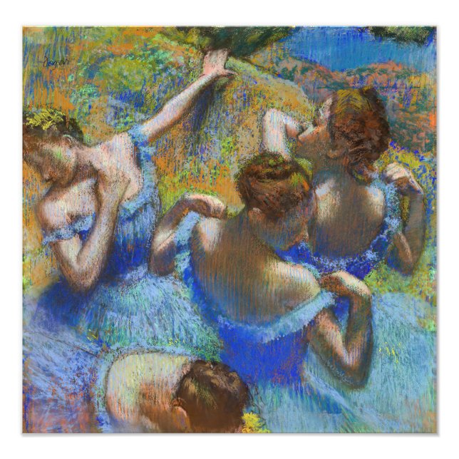 Edgar Degas - Blue Dancers Fototryck (Framsidan)