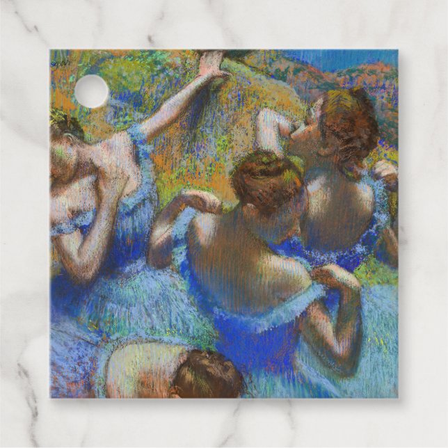 Edgar Degas - Blue Dancers Gåvor Etiketter (Framsida)