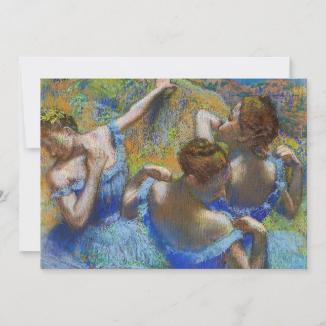 Edgar Degas - Blue Dancers Inbjudningar (Framsida)
