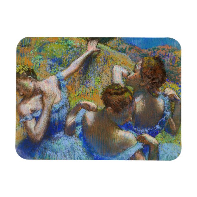 Edgar Degas - Blue Dancers Magnet (Horisontell)