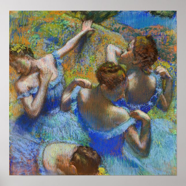 Edgar Degas - Blue Dancers Poster (Framsidan)