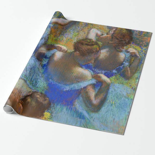 Edgar Degas - Blue Dancers Presentpapper (Utrullad)