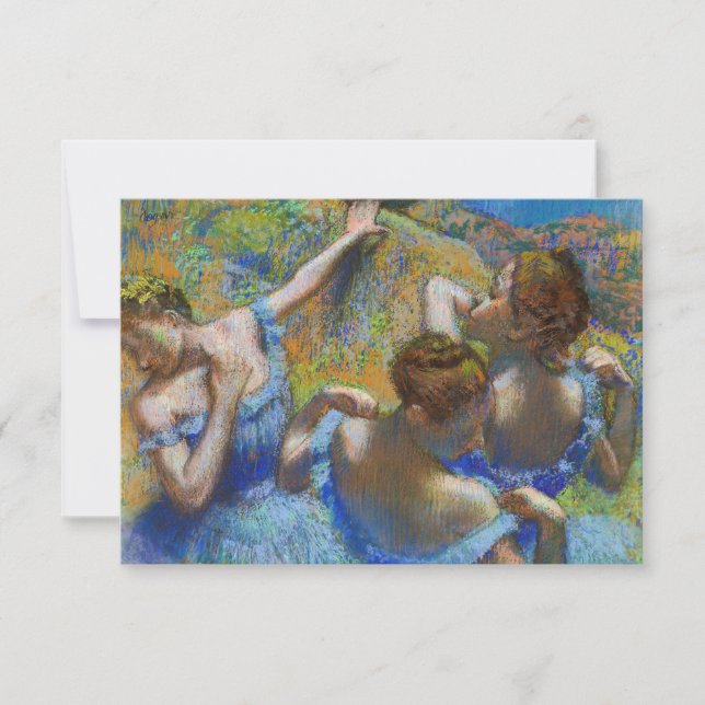 Edgar Degas - Blue Dancers Tack Kort (Framsida)