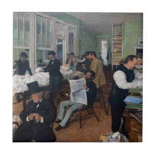 Edgar Degas - Bomullskontor i New Orleans Kakelplatta
