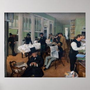 Edgar Degas - Bomullskontor i New Orleans Poster