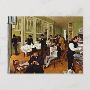 Edgar Degas - bomullsutbytet Vykort
