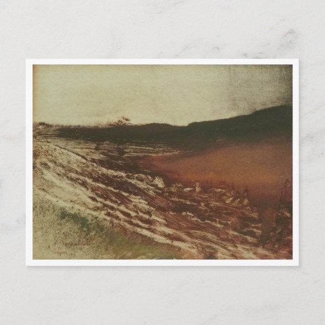 Edgar Degas - Burgundy Ligcape 1890 Monotype Vykort (Framsida)