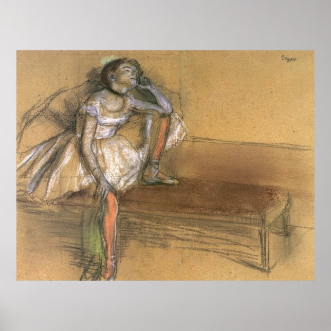 Edgar Degas Coryphee Resting Poster (Framsidan)