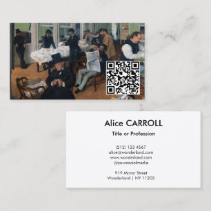 Edgar Degas - Cotton Office New Orleans - QR-kod Visitkort