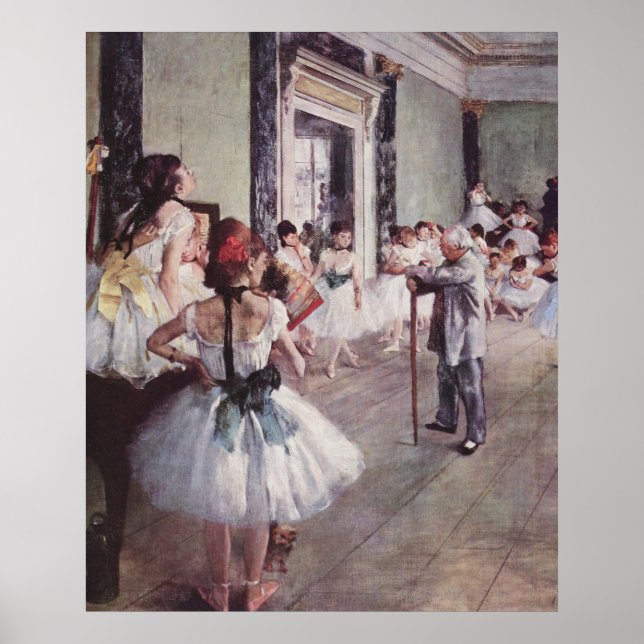 Edgar Degas - Dance Class 1875 oil canvas dancers Poster (Framsidan)