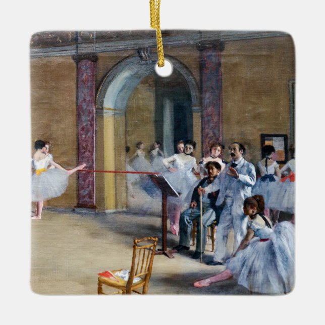 Edgar Degas - Dance Foyer, Opera rue Le Peletier Julgransprydnad Keramik (Framsida)