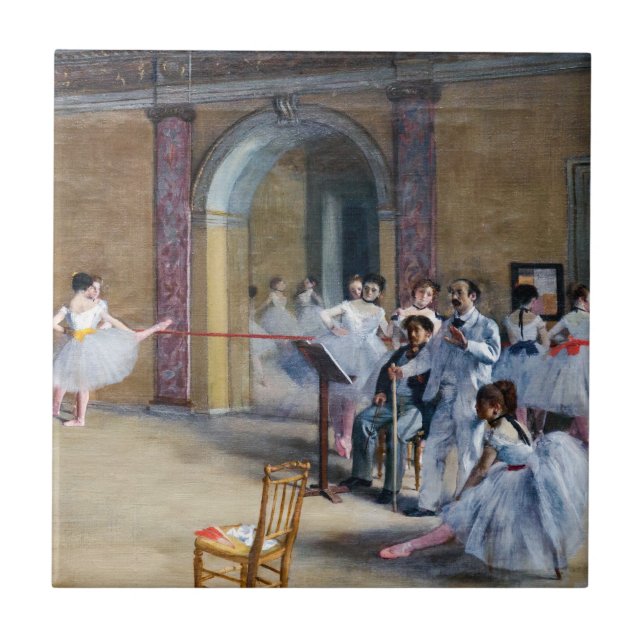Edgar Degas - Dance Foyer, Opera rue Le Peletier Kakelplatta (Framsidan)