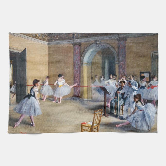 Edgar Degas - Dance Foyer, Opera rue Le Peletier Kökshandduk (Horisontell)