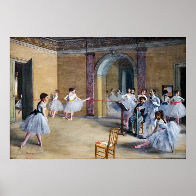 Edgar Degas - Dance Foyer, Opera rue Le Peletier Poster (Framsidan)