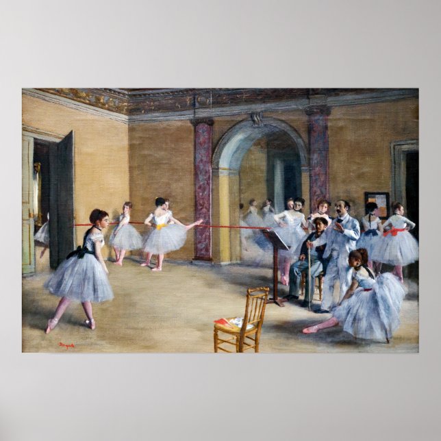 Edgar Degas - Dance Foyer, Opera rue Le Peletier Poster (Framsidan)