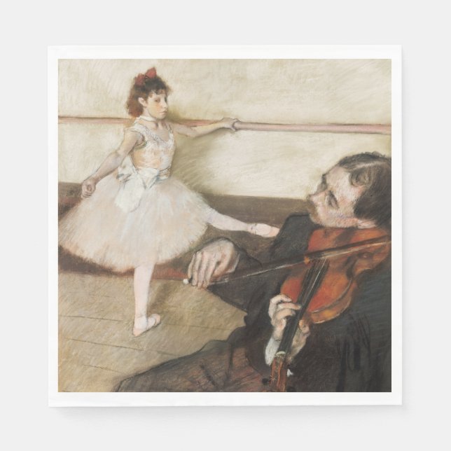 Edgar Degas Dance lektion. Vintage Pappersservett (Framsidan)