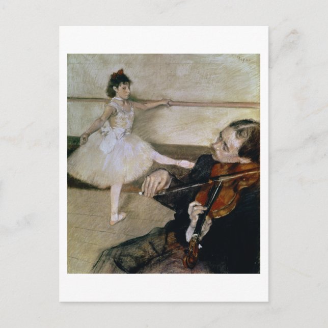 Edgar Degas | Dance Lesson, 1879 Vykort (Framsida)