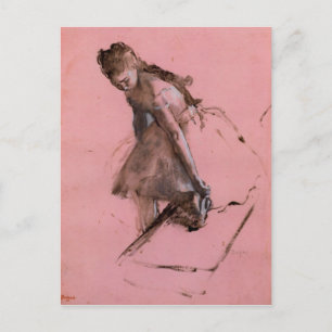 Edgar Degas - Dancer glider på sin sko Vykort