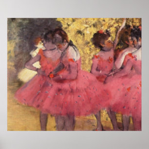Edgar Degas - Dancer in Rosa in Vinge 1884 oil Poster