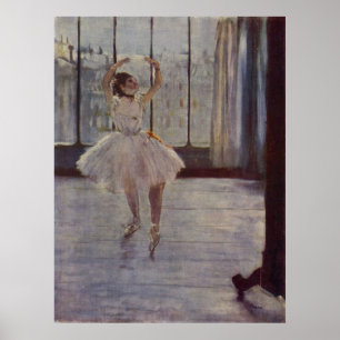 Edgar Degas - Dancer @ Photographer 1877-78-olja Poster