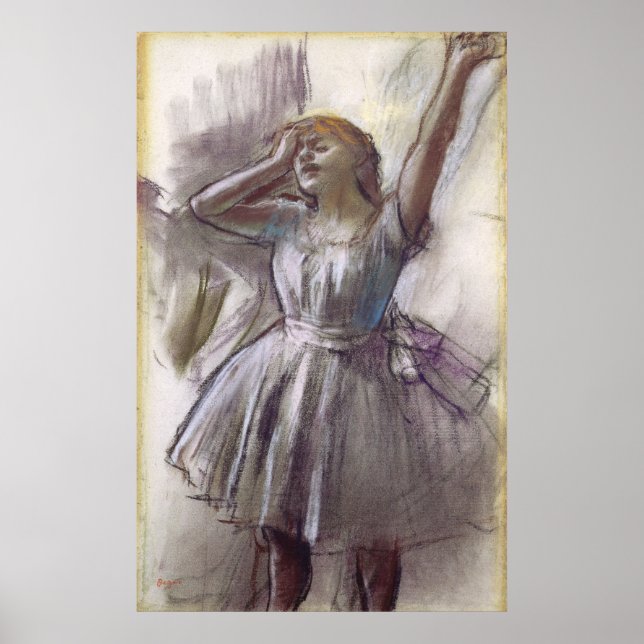 Edgar Degas Dancer Stretching Poster (Framsidan)