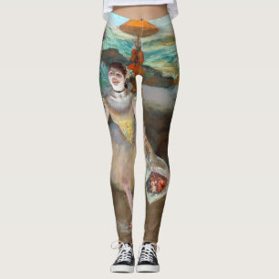 Edgar Degas - Dancer with Bouquet, Bwing on Stage Leggings