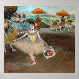 Edgar Degas - Dancer with Bouquet, Bwing on Stage Poster