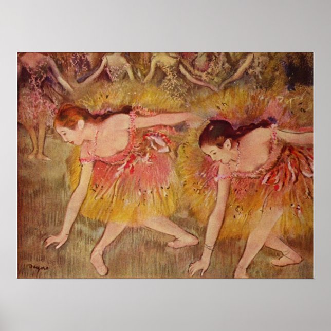 Edgar Degas Dancers böjer nedåt Poster (Framsidan)