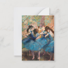 Edgar Degas - Dancers in blue Anteckningskort